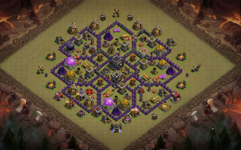 Town Hall 9 Hybrid Base layout by NIPE YT