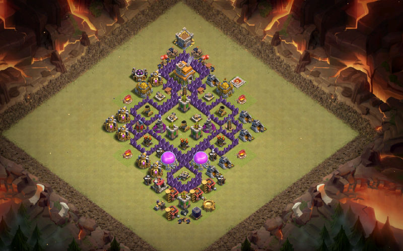 Town Hall 7 War Base layout by Amateur Player