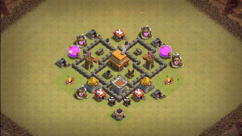 Town Hall 4 War Base layout by TReX