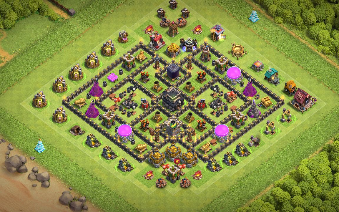 Town Hall 9 War Base layout by Anime