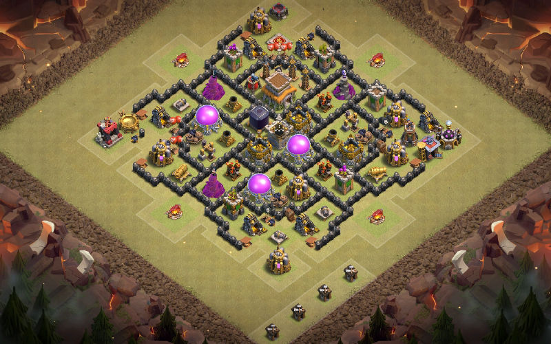 Town Hall 8 Hybrid Base layout by User