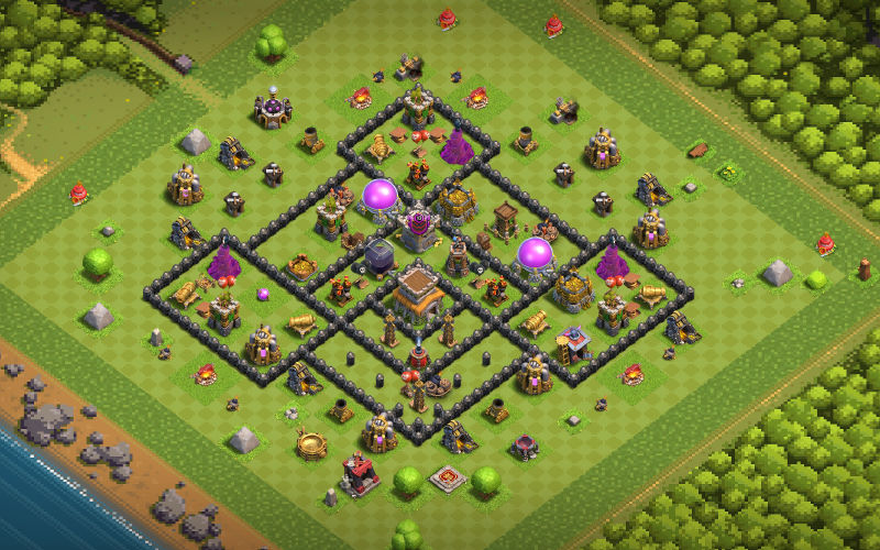 Town Hall 8 Hybrid Base layout by USER2056903