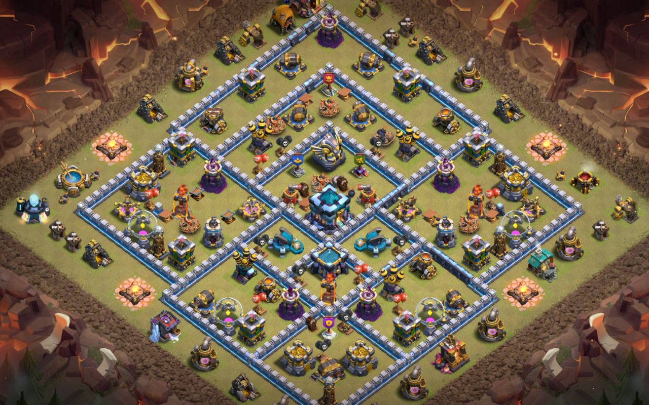Town Hall 13 War Base layout by خلودي