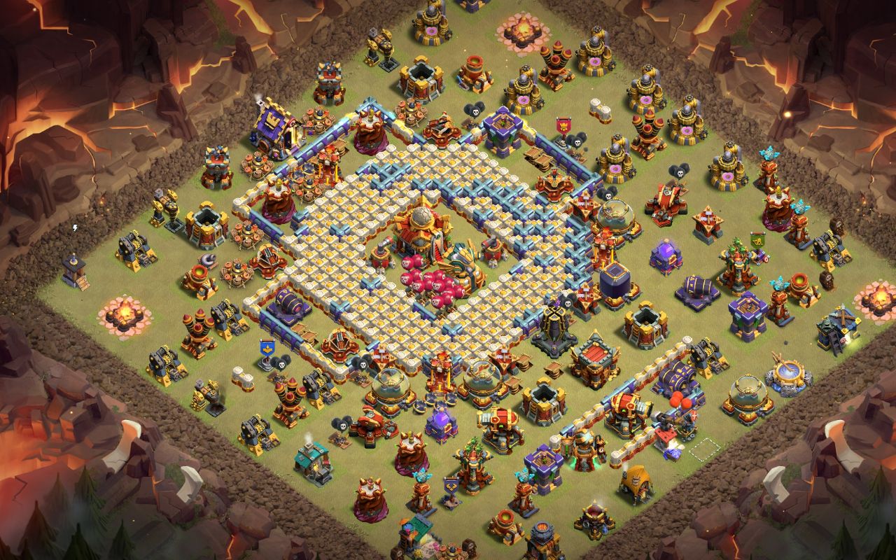 Town Hall 16 Trophy Base layout by لحن الموت