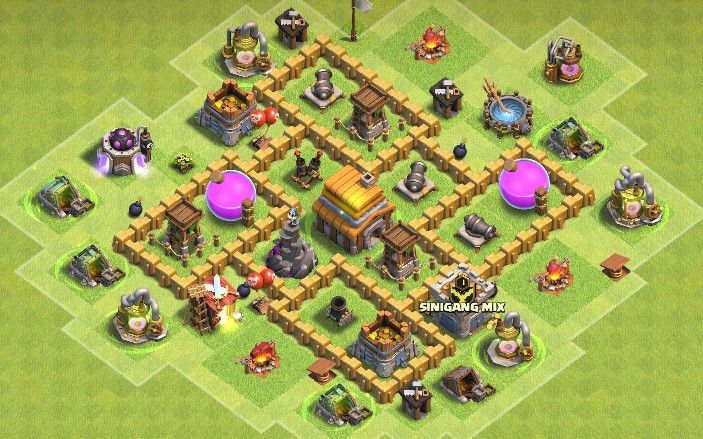Town Hall 5 War Base layout by Shar