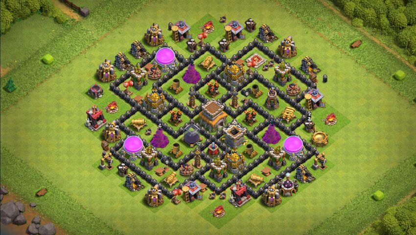 Town Hall 8 Trophy Base layout by TReX