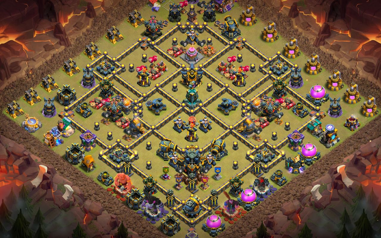 Town Hall 17 War Base layout by Jastineeex