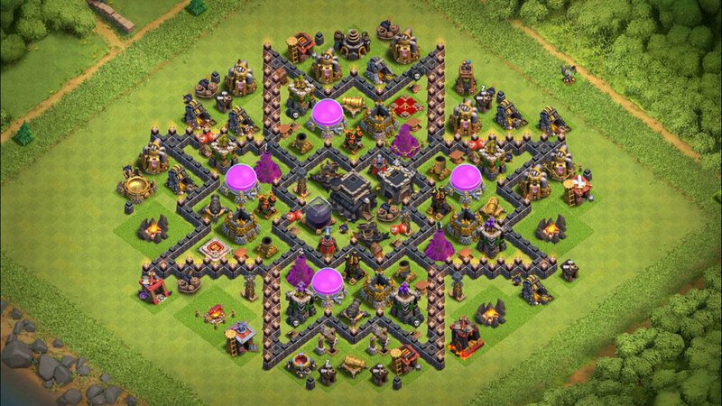 Town Hall 9 Hybrid Base layout by TReX