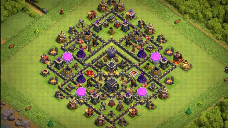 Town Hall 9 Hybrid Base layout by TReX