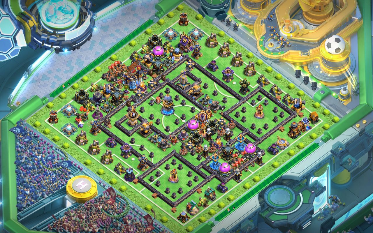 Town Hall 18 Trophy Base layout by Shakil Ahmed