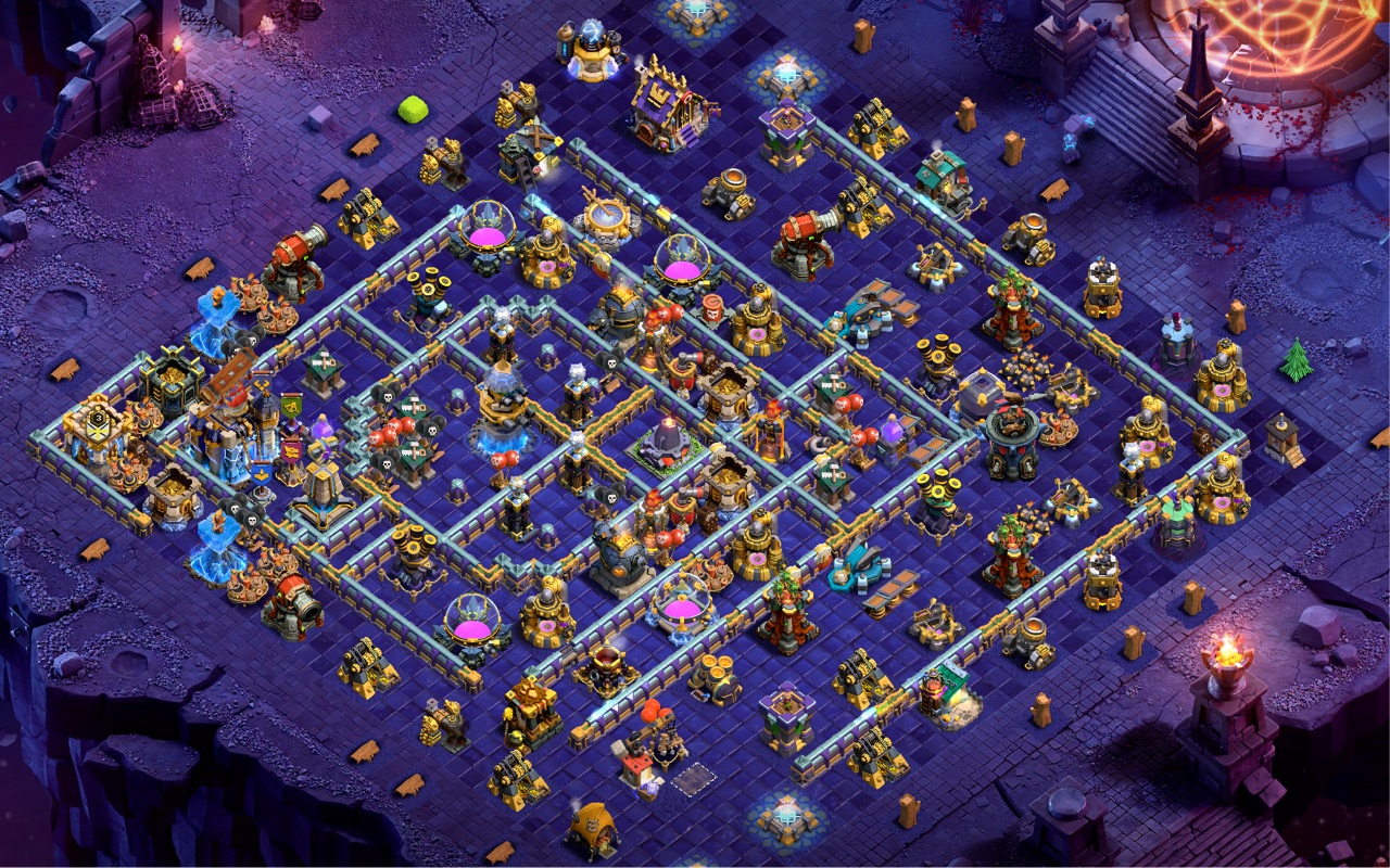 Town Hall 18 Hybrid Base layout by Sn0w0wl