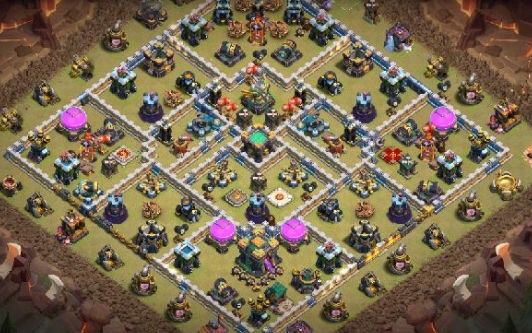 Town Hall 14 War Base layout by Gaming Sanged