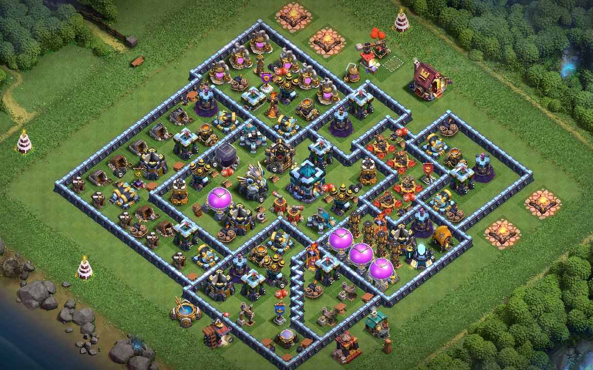 Town Hall 13 Trophy Base layout by Ameer