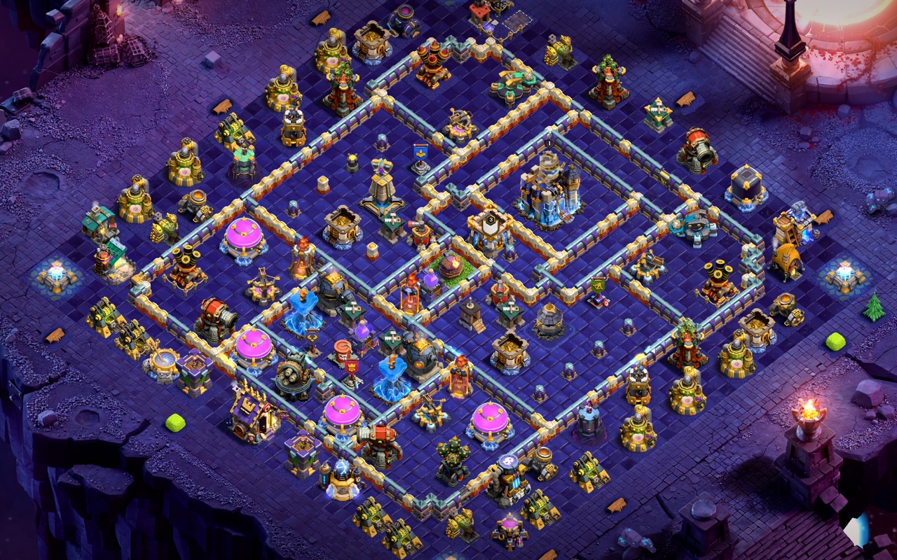 Town Hall 18 Hybrid Base layout by Sn0w0wl