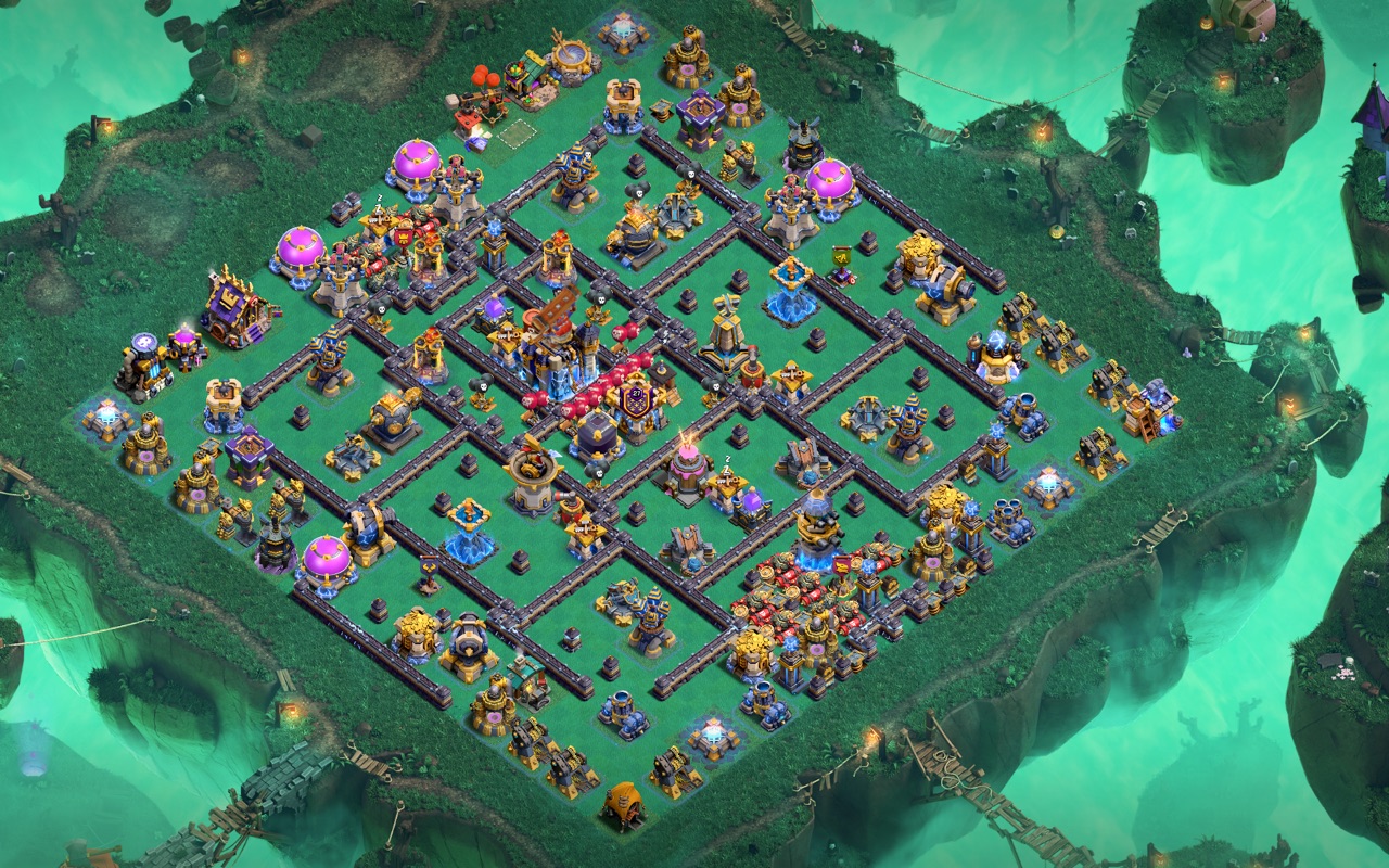 Town Hall 18 War Base layout by Kings Villa