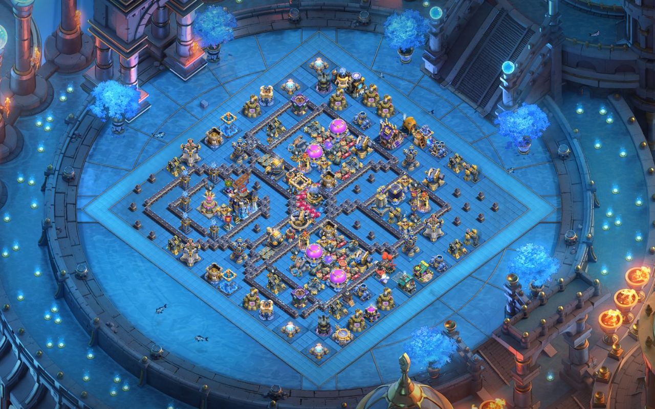Town Hall 18 War Base layout by XLR8