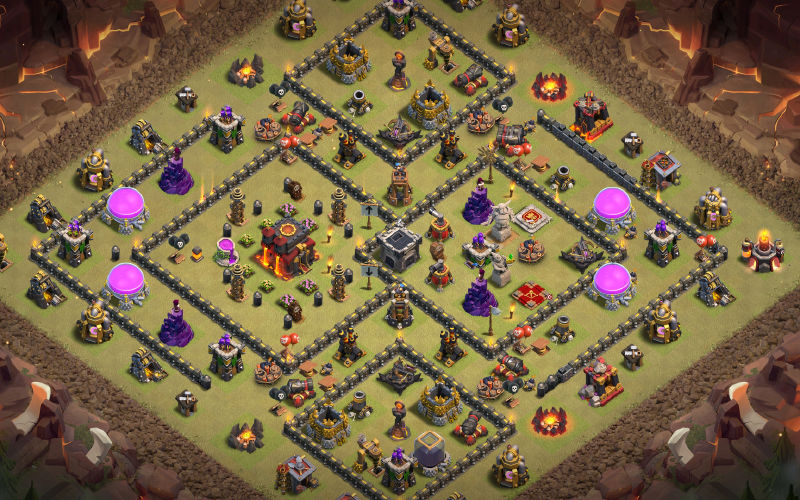 Town Hall 10 War Base layout by .miharbi.