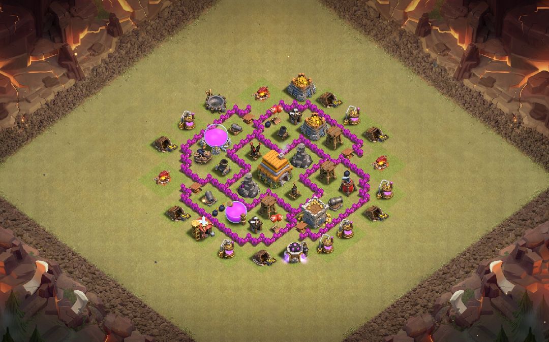 Town Hall 6 War Base layout by Keroppi
