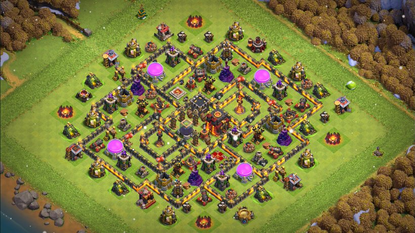 Town Hall 10 Trophy Base layout by TReX