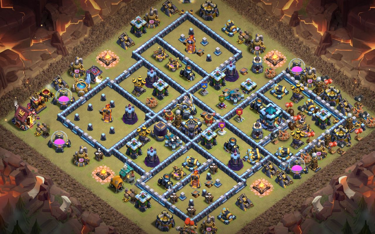 Town Hall 13 War Base layout by Jafar Sadiq