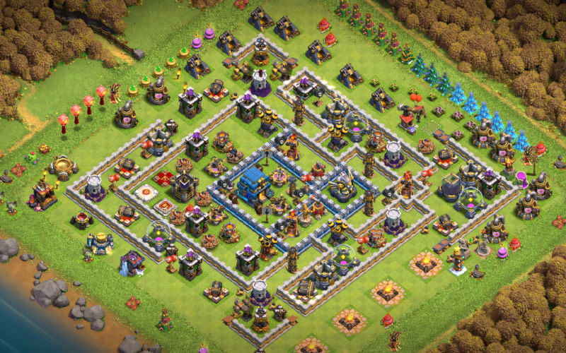 Town Hall 12 Trophy Base layout by DONER