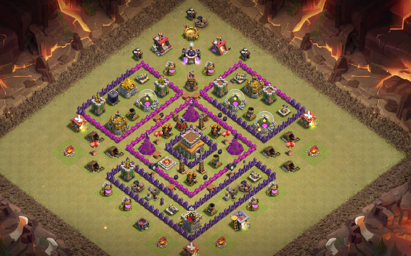 Town Hall 8 War Base layout by Xianne