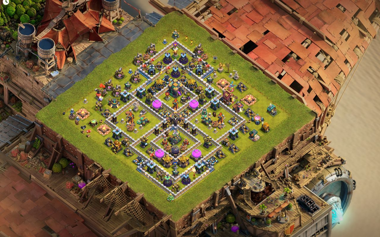 Town Hall 14 Hybrid Base layout by THE ONE