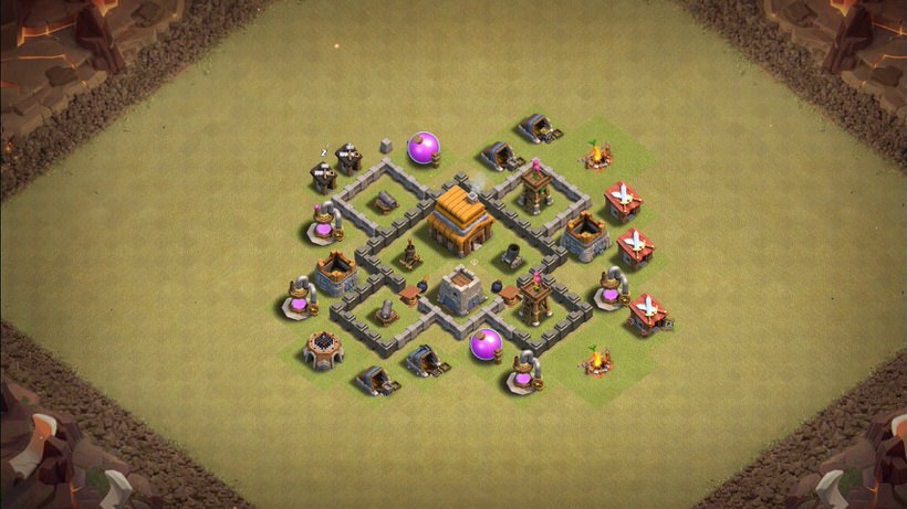 Town Hall 4 War Base layout by TReX