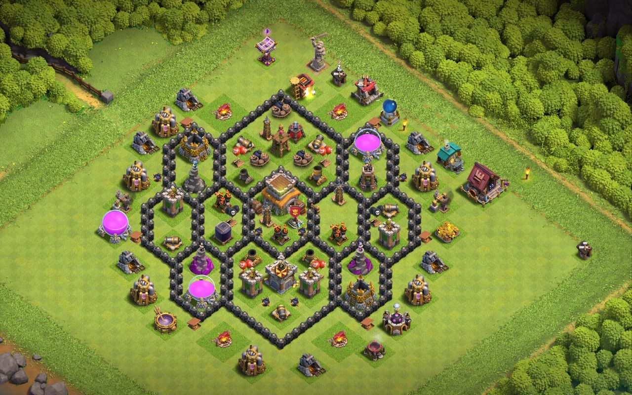 Town Hall 8 Trophy Base layout by Anas