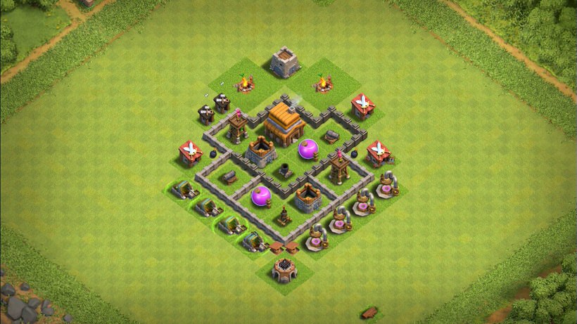 Town Hall 4 Farming Base layout by TReX