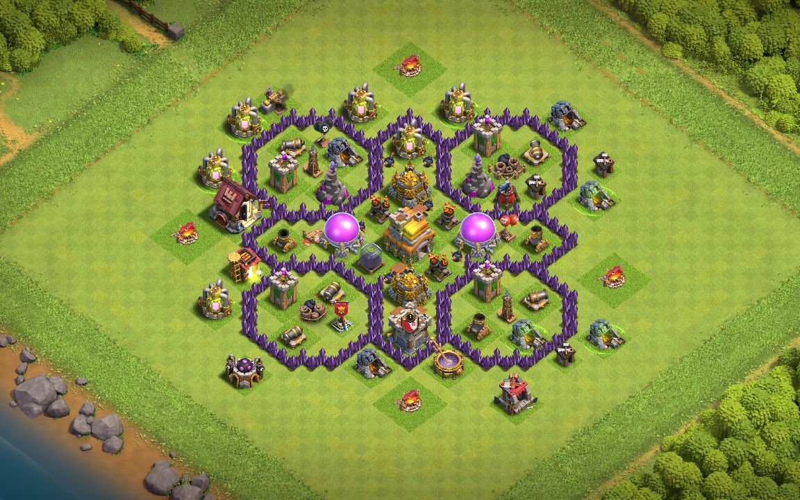 Town Hall 7 Trophy Base layout by Kinoka❤