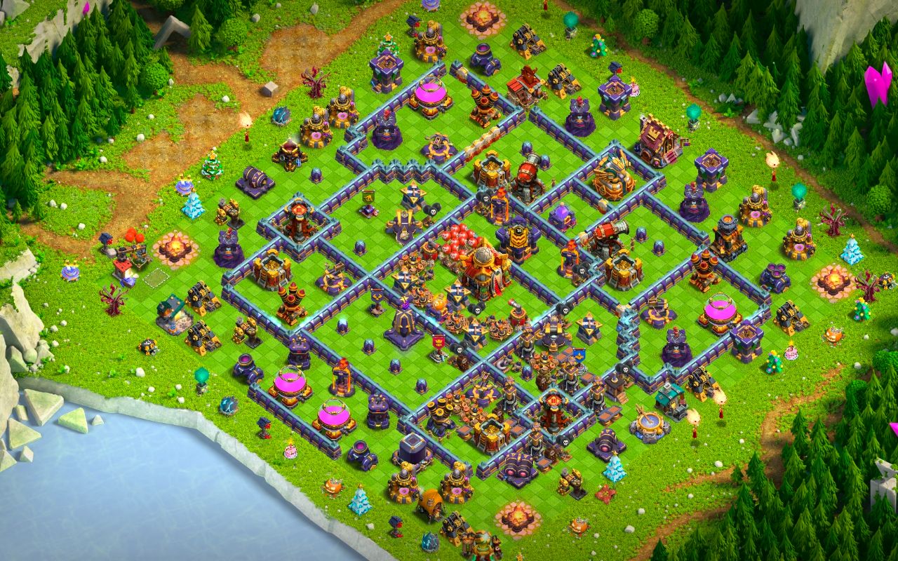 Town Hall 16 Trophy Base layout by Aliakbarkhan