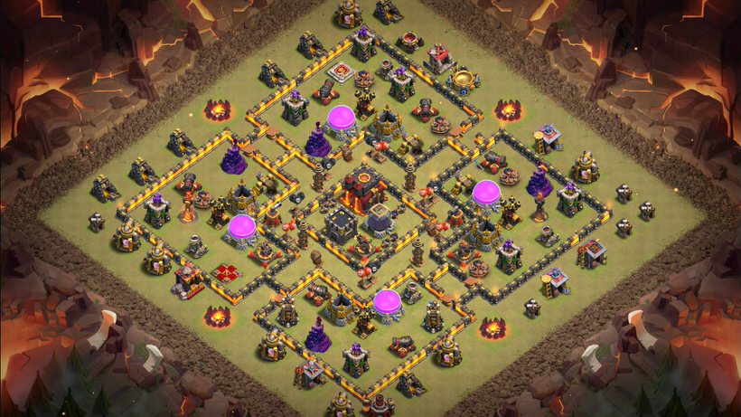 Town Hall 10 War Base layout by TReX
