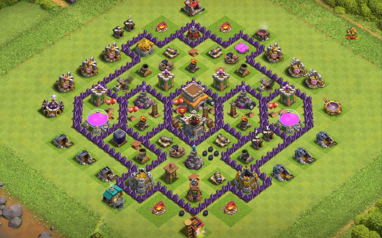 Town Hall 8 Trophy Base layout by 彡TB๛JAHID