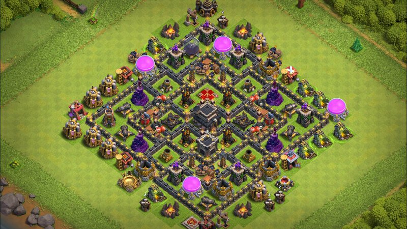 Town Hall 9 Trophy Base layout by TReX