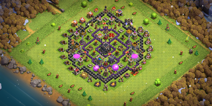 Town Hall 9 Hybrid Base layout by Ong Baki