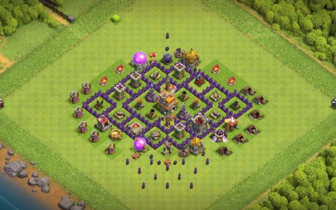 Town Hall 7 Hybrid Base layout by #Perfect_Gammer