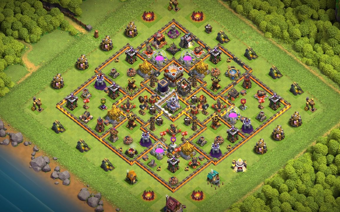 Town Hall 11 Hybrid Base layout by Alireza