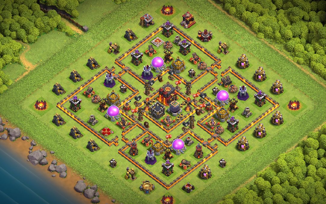 Town Hall 10 Farming Base layout by XLR8