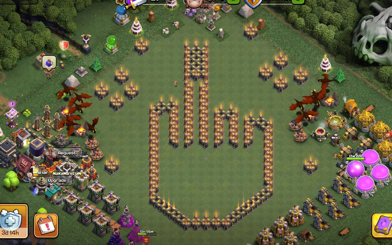 Town Hall 9 Fun Base layout by Nebula
