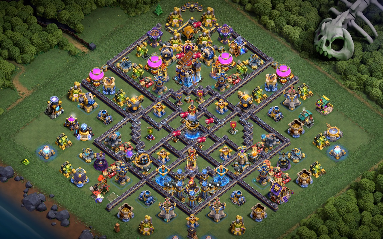 Town Hall 18 Trophy Base layout by Mighty