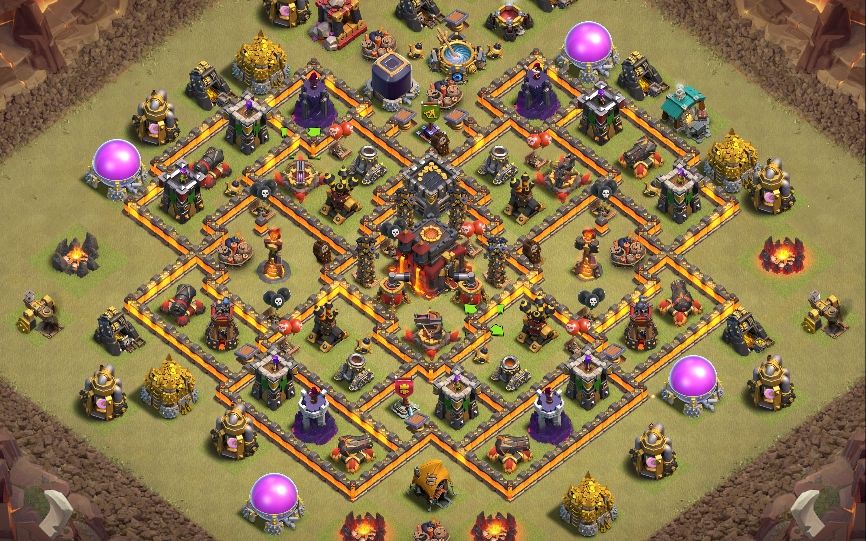 Town Hall 10 War Base layout by Clash Player