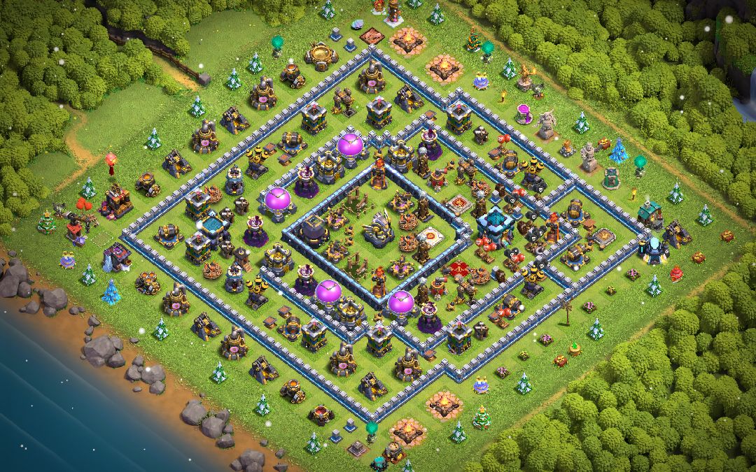 Town Hall 13 Farming Base layout by XLR8
