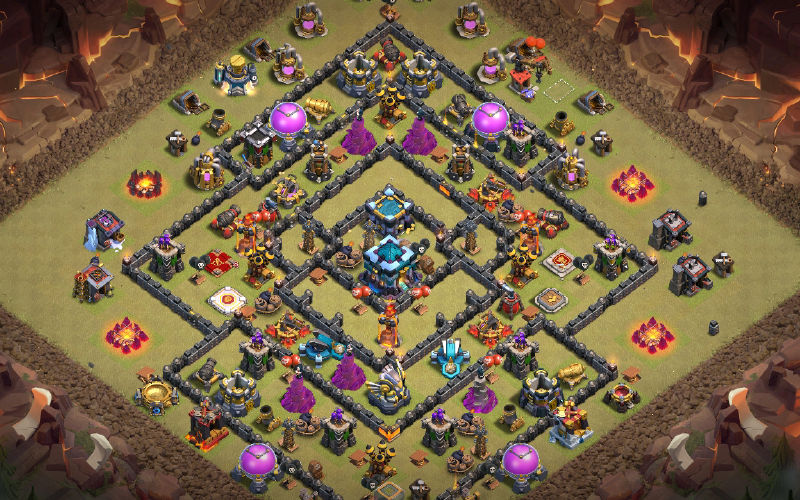Town Hall 13 War Base layout by QueenWalk.