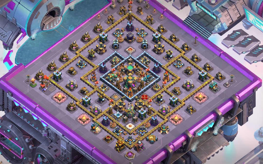 Town Hall 14 Trophy Base layout by Wired