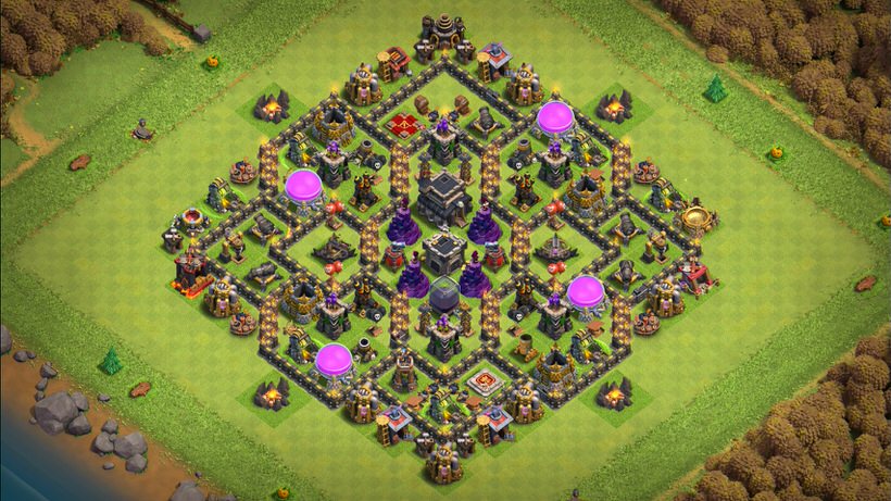 Town Hall 9 Trophy Base layout by TReX