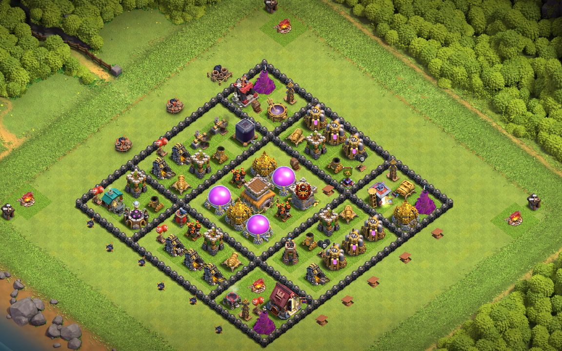 Town Hall 8 Hybrid Base layout by Yosef