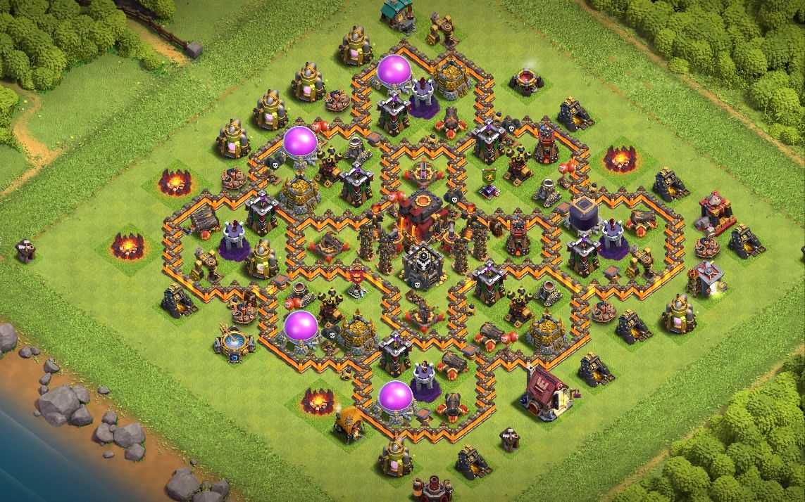 Town Hall 10 War Base layout by Kinoka❤