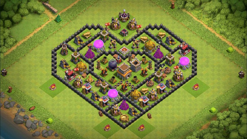 Town Hall 8 Fun Base layout by TReX