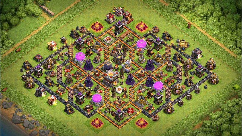 Town Hall 11 Hybrid Base layout by TReX